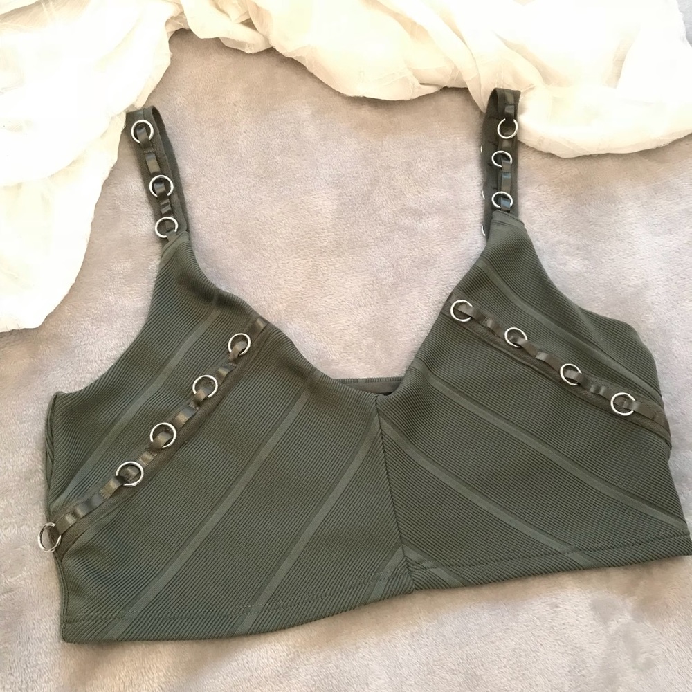 Topshop Green Crop Top Bra 💚